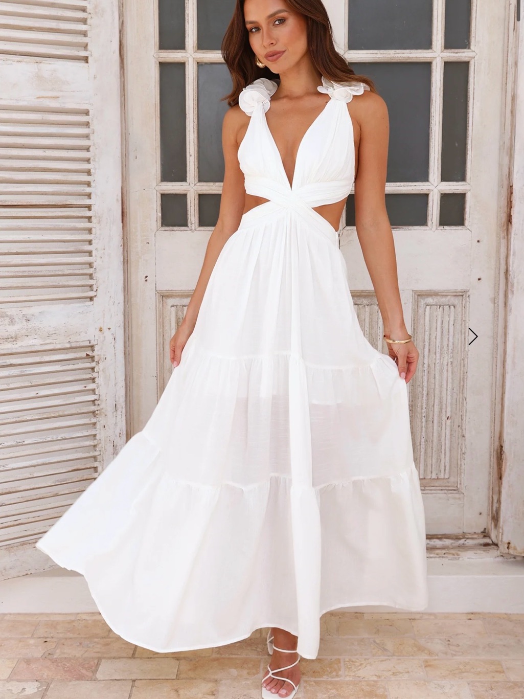 Hello Molly Moonlight Dance Maxi Dress White